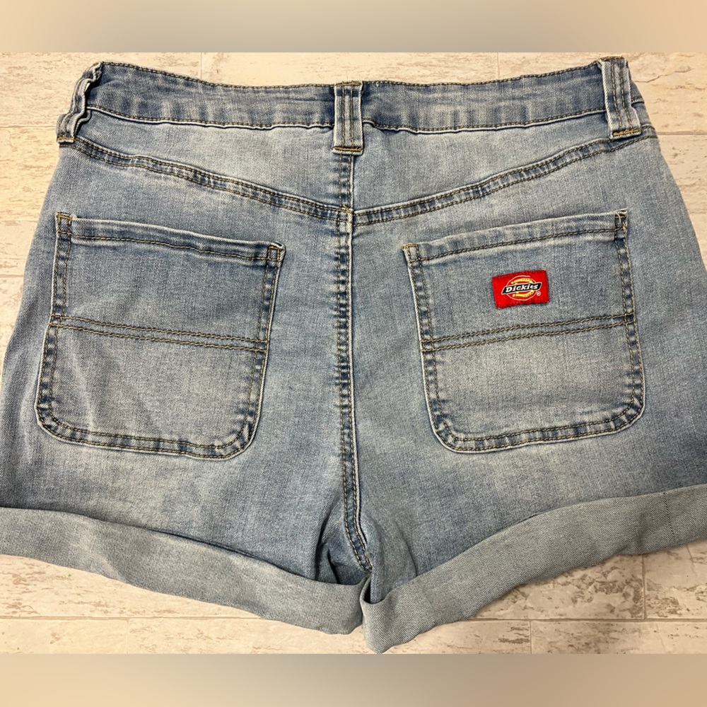 DICKIES Women’s size 9 / 29 denim jean shorts - Picture 2 of 3